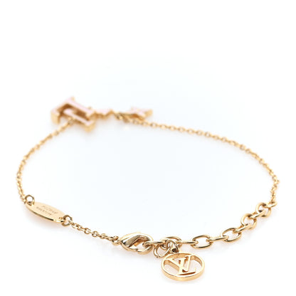 Louis Vuitton Metal Enamel LV Iconic Bracelet Gold Light Pink 3 of 7