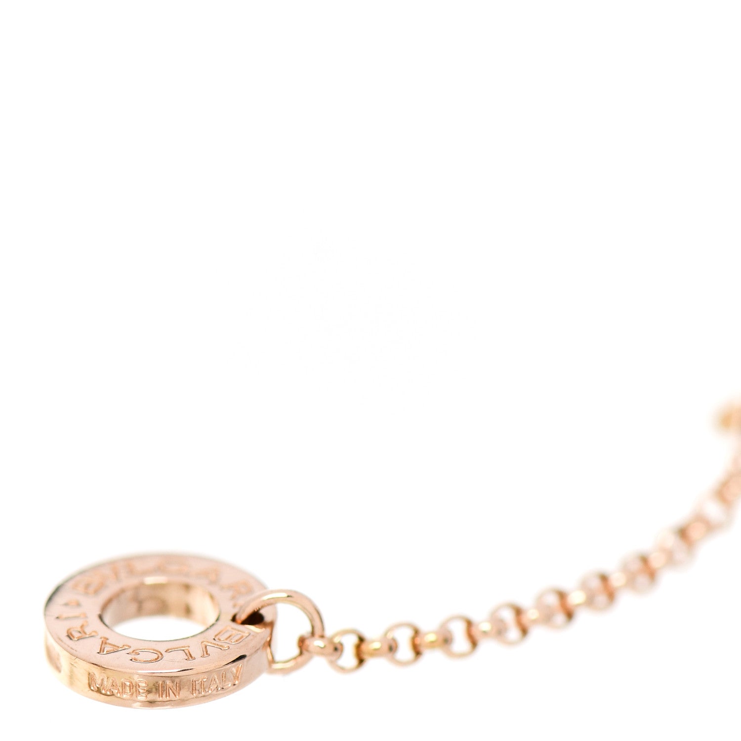 Bulgari 18K Rose Gold Diamond Small B.Zero1 Pave Pendant Necklace 8 of 9
