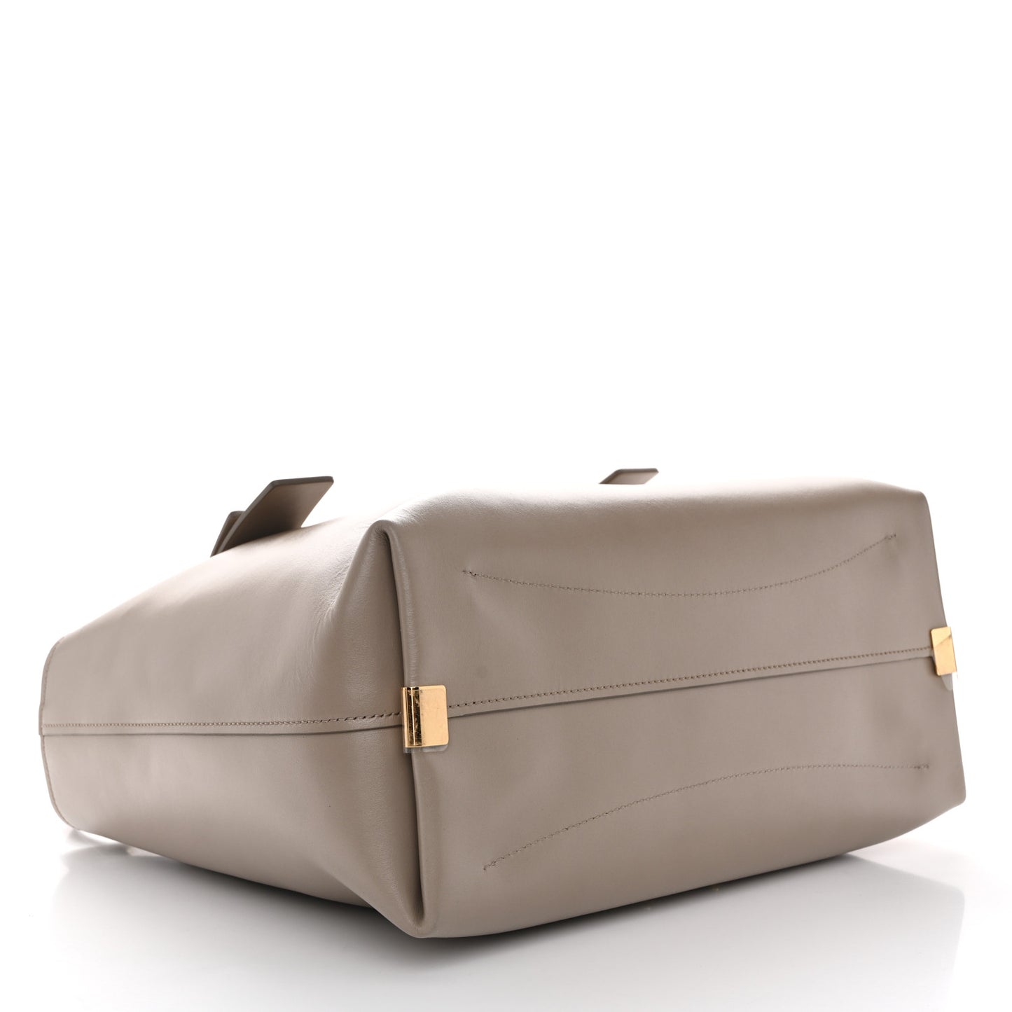Shiny Calfskin Suede Medium C Zipped Tote Motty Grey