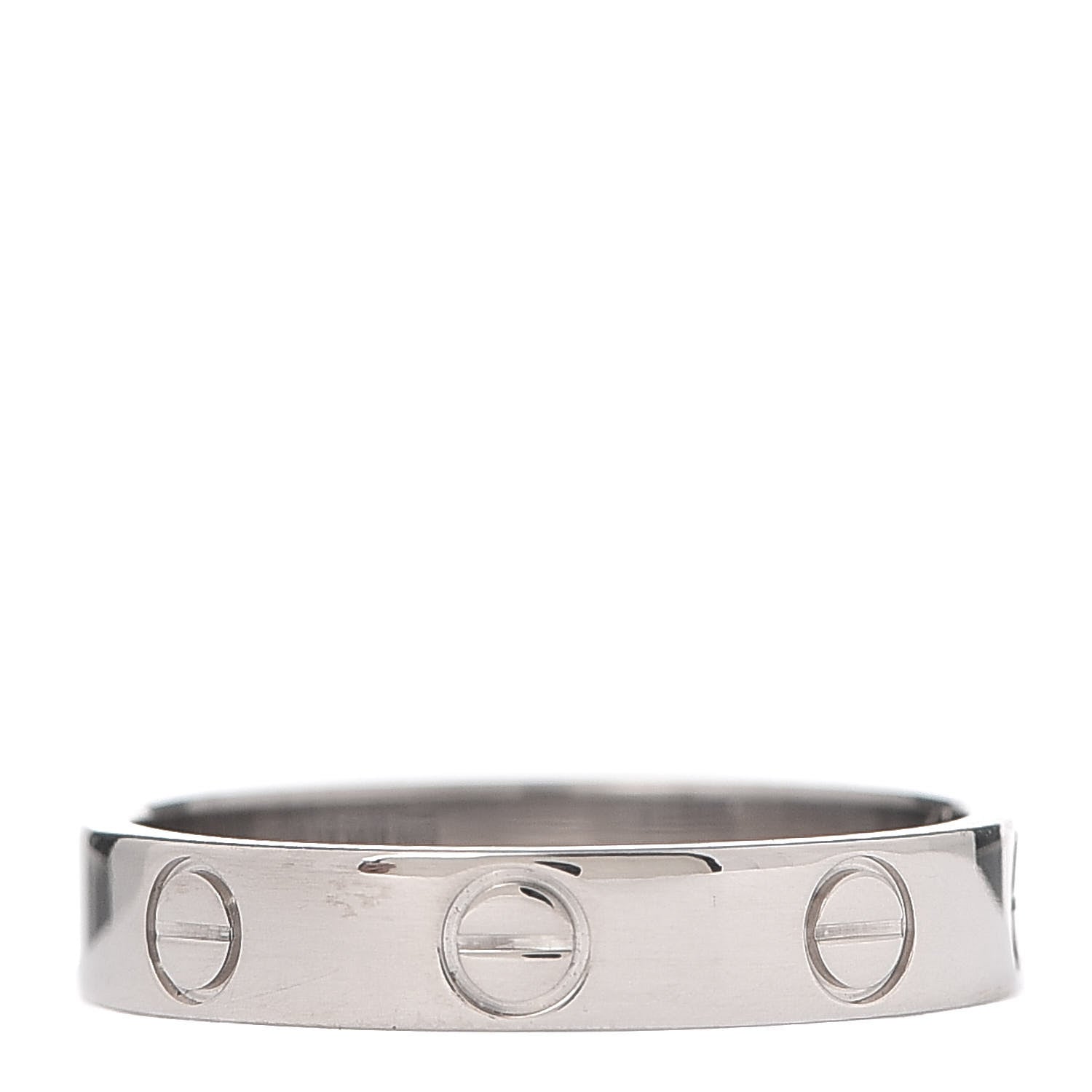 Cartier 18K White Gold 3.5mm LOVE Wedding Band Ring 52 6 1 of 5