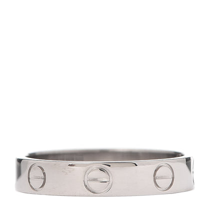 Cartier 18K White Gold 3.5mm LOVE Wedding Band Ring 52 6 1 of 5