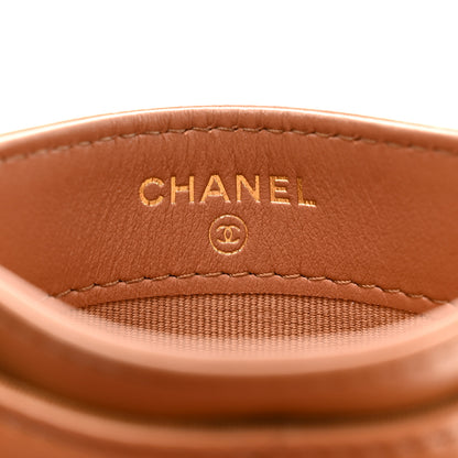 Chanel Lambskin Quilted Chanel 19 Card Holder Brown 6 of 9