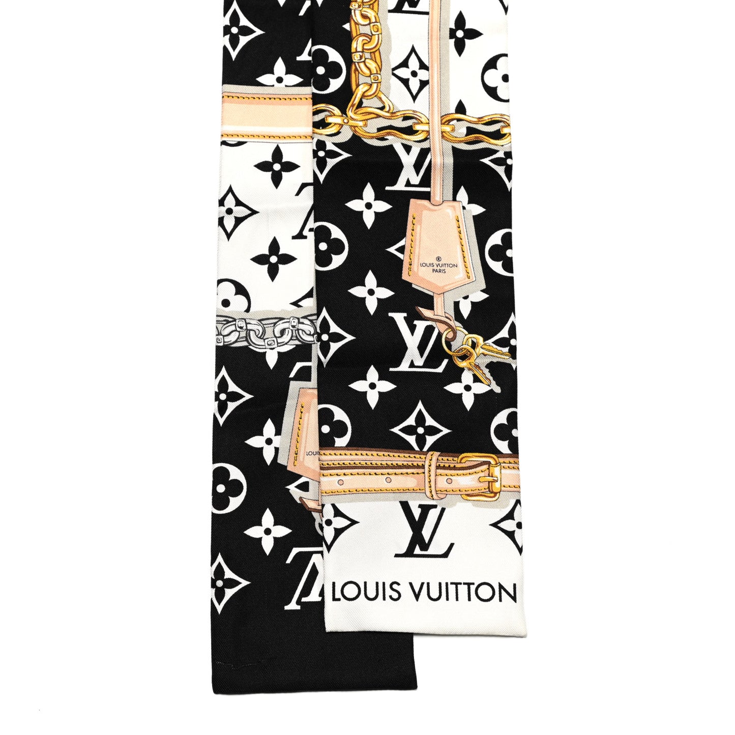 Silk Monogram Confidential Bandeau Black