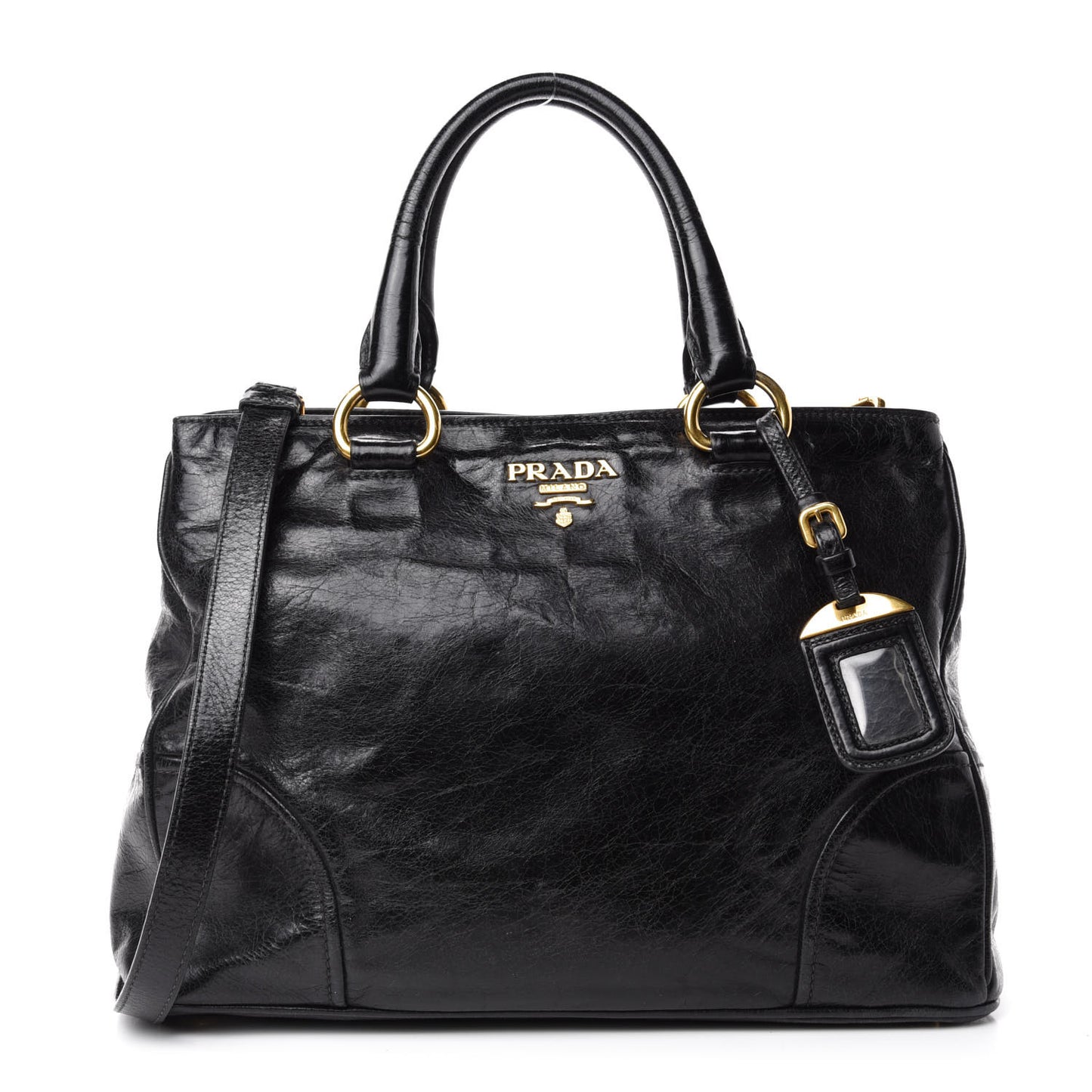 Glace Calfskin Tote Black
