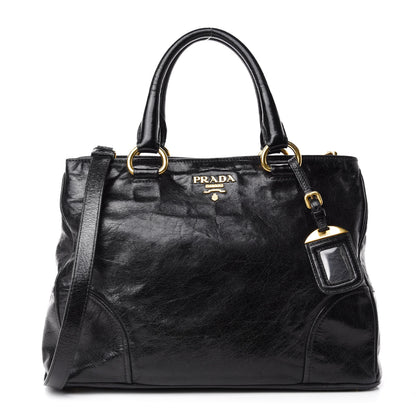 Prada Glace Calfskin Tote Black 1 of 9