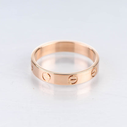 Cartier 18K Pink Gold 4mm LOVE Wedding Band Ring 54 7 4 of 5
