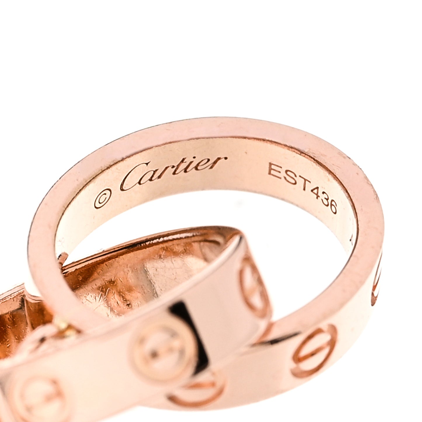 18K Pink Gold Interlocking LOVE Necklace