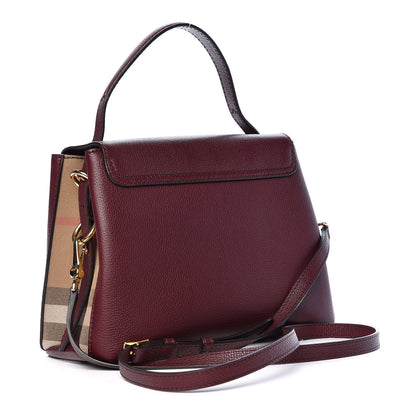 Burberry Derby Calfskin House Check Small Camberley Mahogany Red 3 of 26