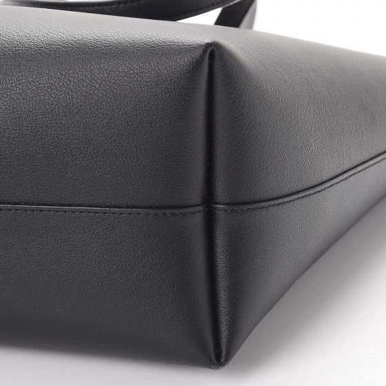 Saint Laurent Calfskin Large Shopping Tote Black Red 12 of 12