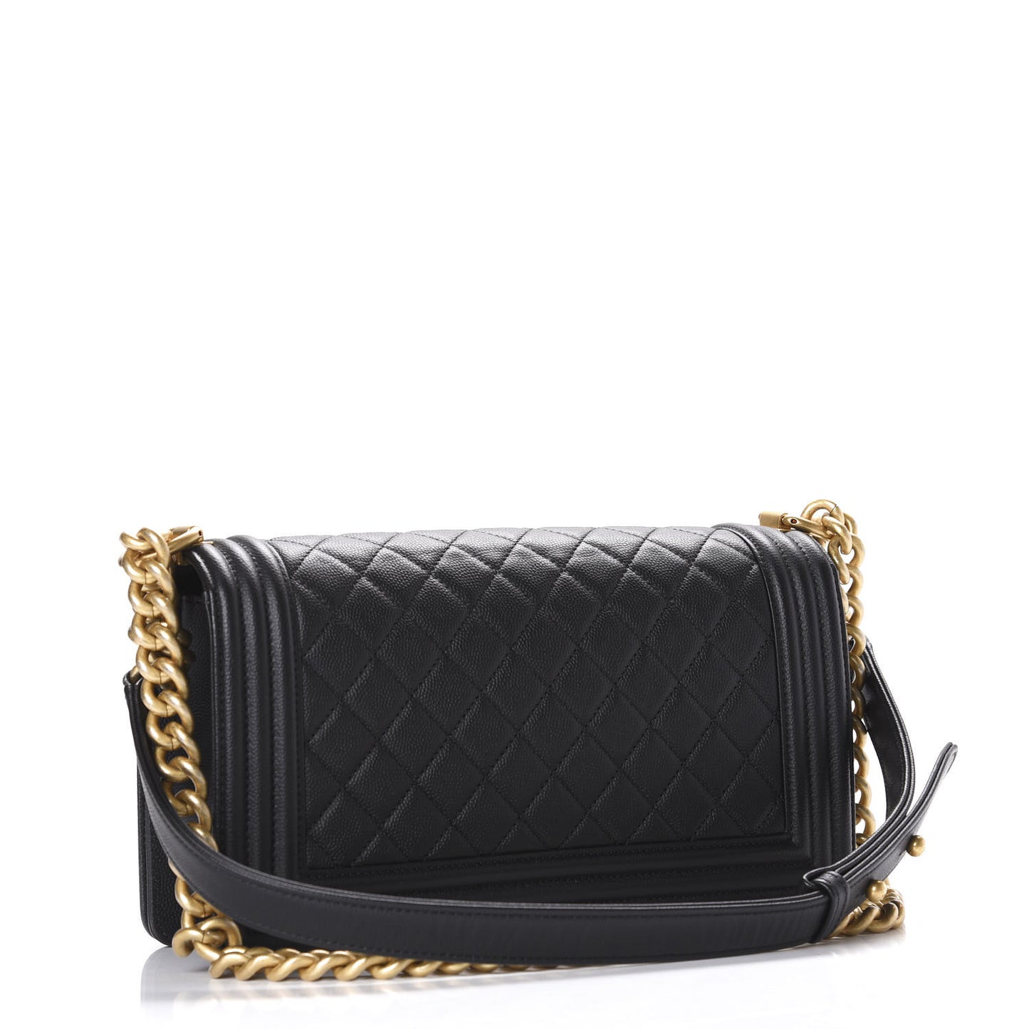 Caviar Quilted Medium Boy Flap Black