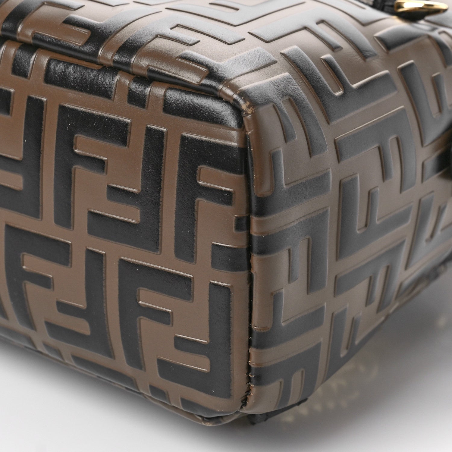 Fendi Vitello Bi-Color FF 1974 Embossed Mini Backpack Maya Black 8 of 8