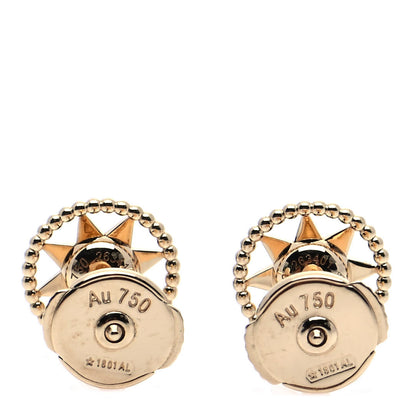 Christian Dior 18K Yellow Gold Diamond XS Rose Des Vents Earrings 3 of 7