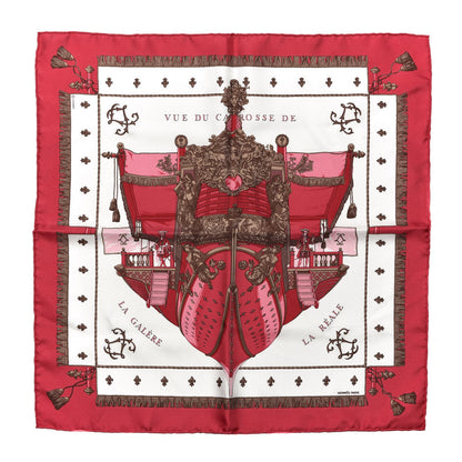 Hermes Silk Vue Du Carosse De La Galere La Reale Pocket Square Scarf 1 of 6