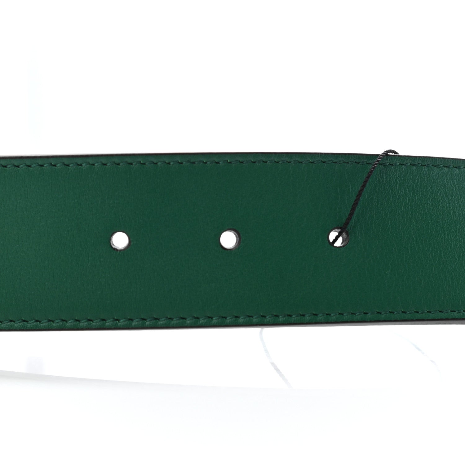 Gucci Calfskin Ceramic Glass Double G 40mm Belt 100 40 Emerald Multicolor 4 of 5