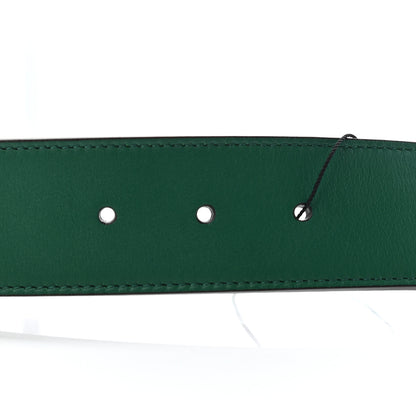 Gucci Calfskin Ceramic Glass Double G 40mm Belt 100 40 Emerald Multicolor 4 of 5