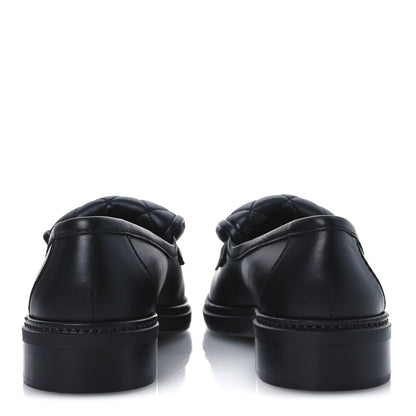 Chanel Lambskin Quilted CC Turnlock Loafers 38 Black 6 of 11