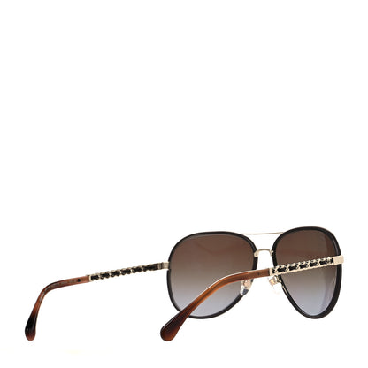 Chanel Metal Polarized Pilot Winter Sunglasses 4219-Q Brown 4 of 8