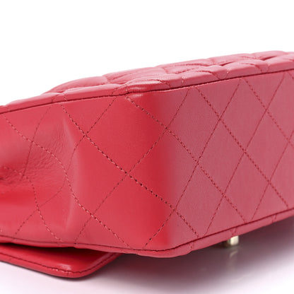 Chanel Lambskin Quilted Mini Rectangular Flap Red 11 of 13