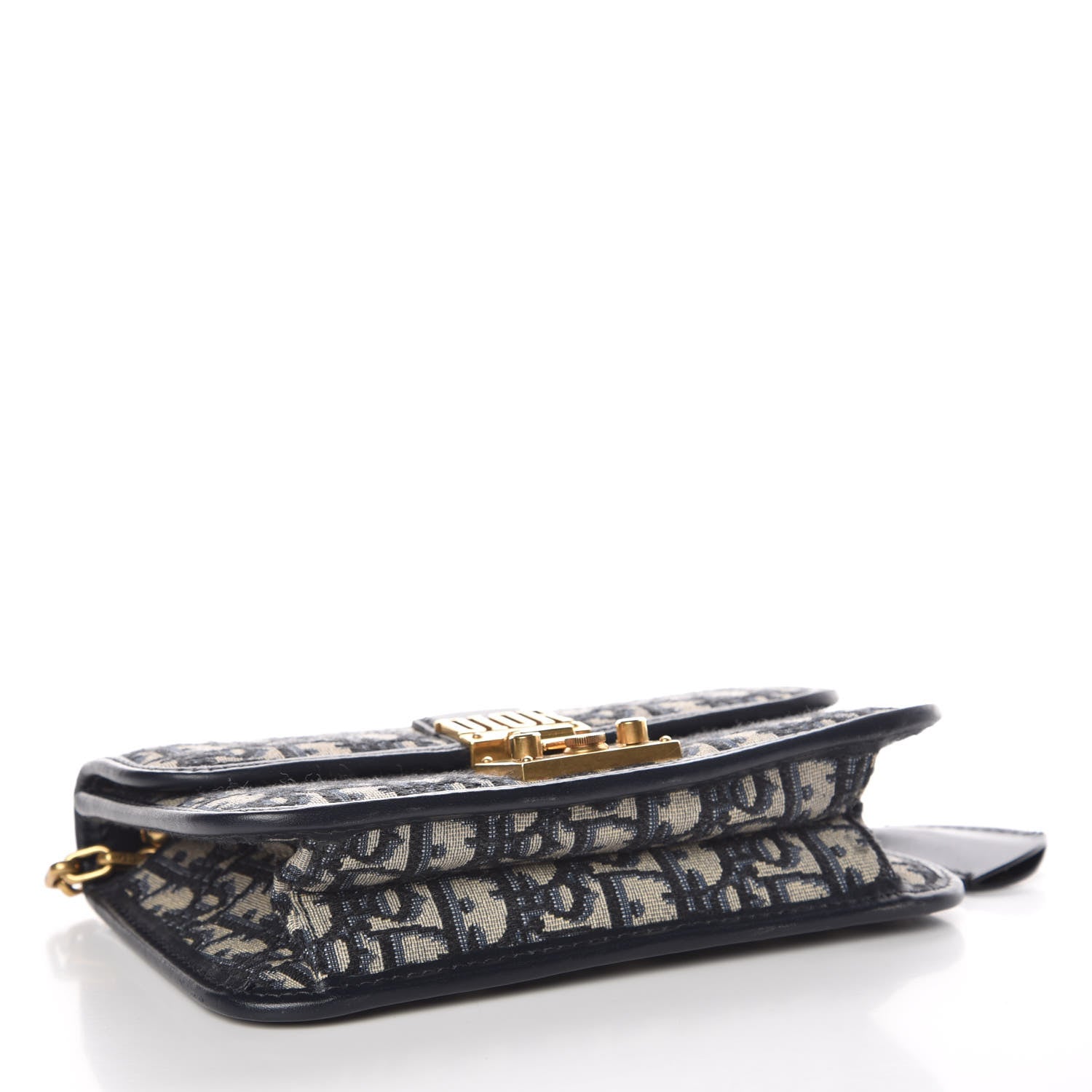 Christian Dior Oblique Small DiorAddict Flap Bag Navy Blue 5 of 13