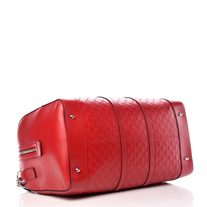 Gucci Guccissima Signature Large Duffle Hibiscus Red 4 of 26