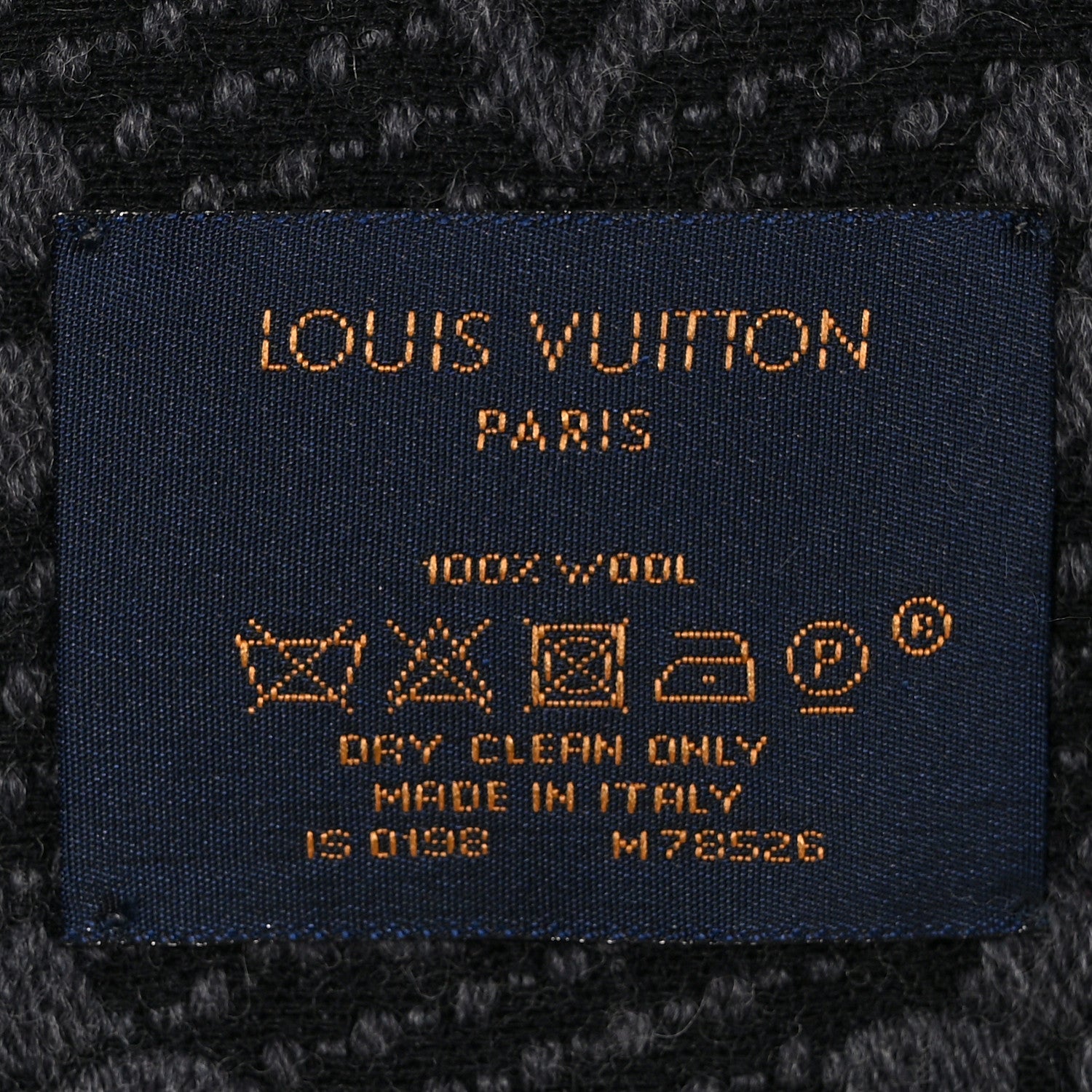 Louis Vuitton Wool Monogram Classic Scarf Charcoal Grey 3 of 4