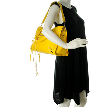 Balenciaga Supple Grained Calfskin Classic Silver Hardware Highlight City Jaune Soleil 2 of 8