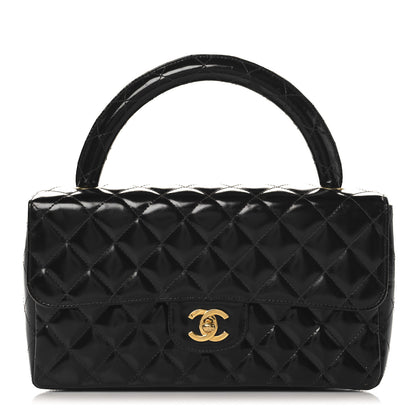 Chanel Patent Quilted Medium Rectangular Kelly Flap Bag Black 1 of 13