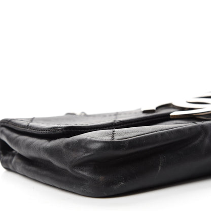 Chanel Lambskin Diamond Stitched CC East West Flap Black 6 of 12