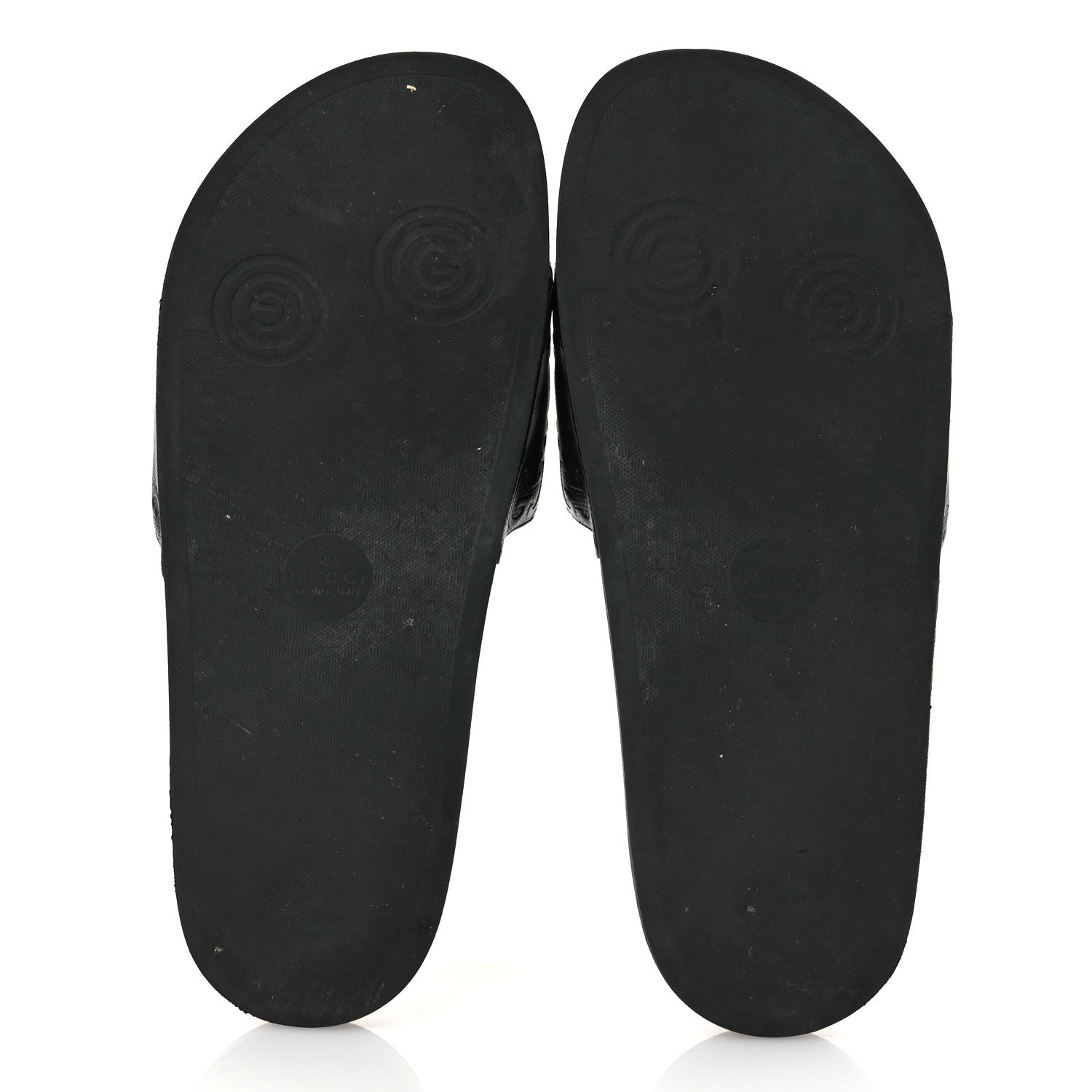 Gucci Rubber GG Monogram Mens Slide Sandals 11 Black 7 of 11