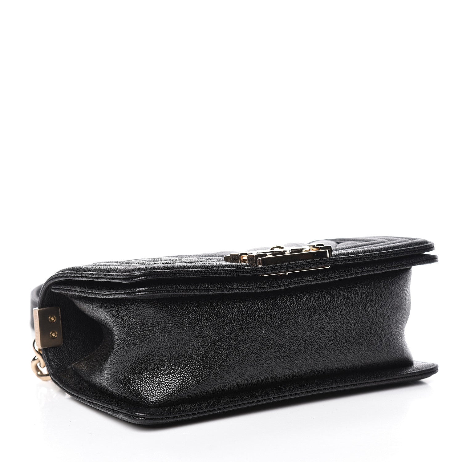 Chanel Caviar Chevron Quilted Small Boy Flap Black 4 of 12