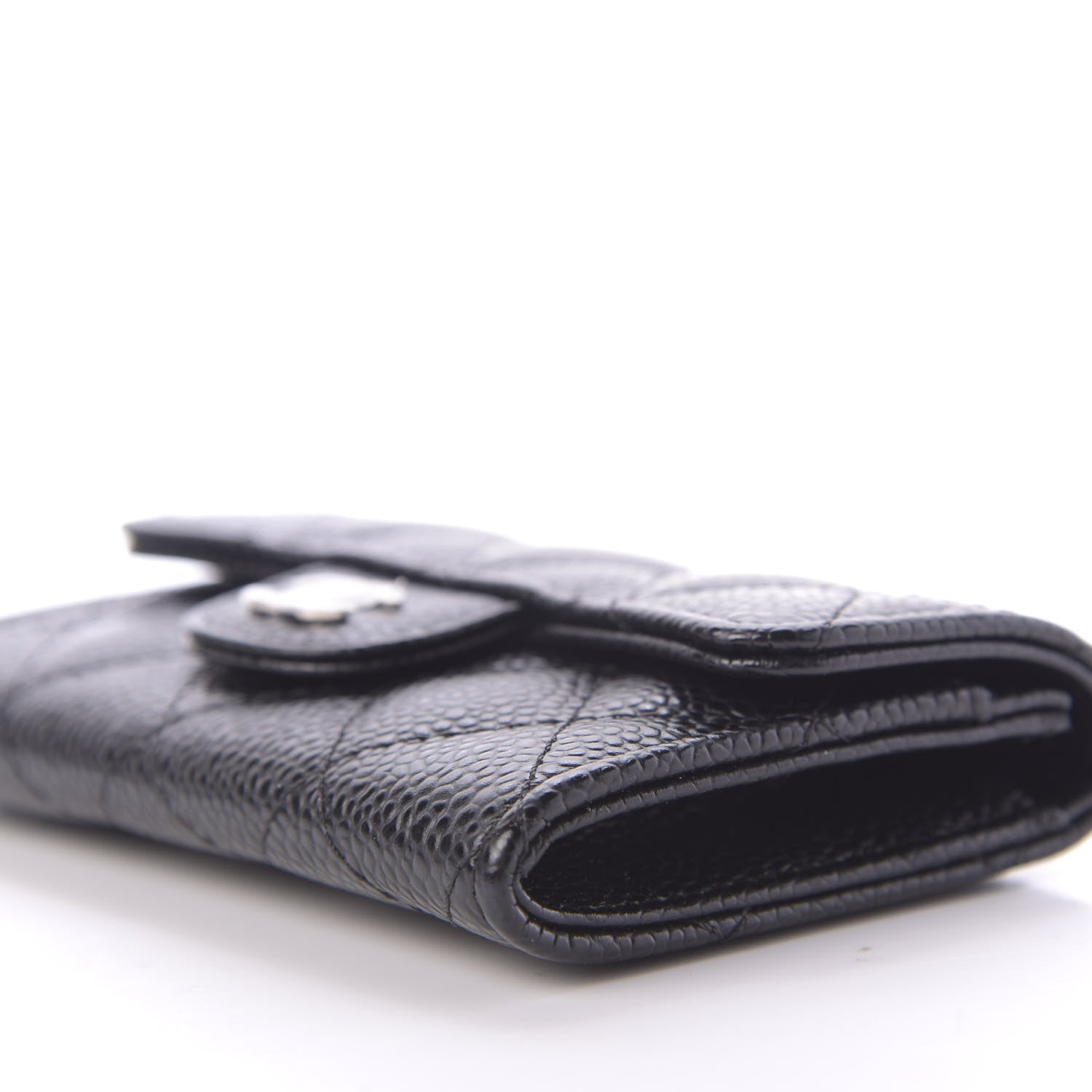 Chanel Caviar Quilted Flap Card Holder Wallet Black 7 of 11