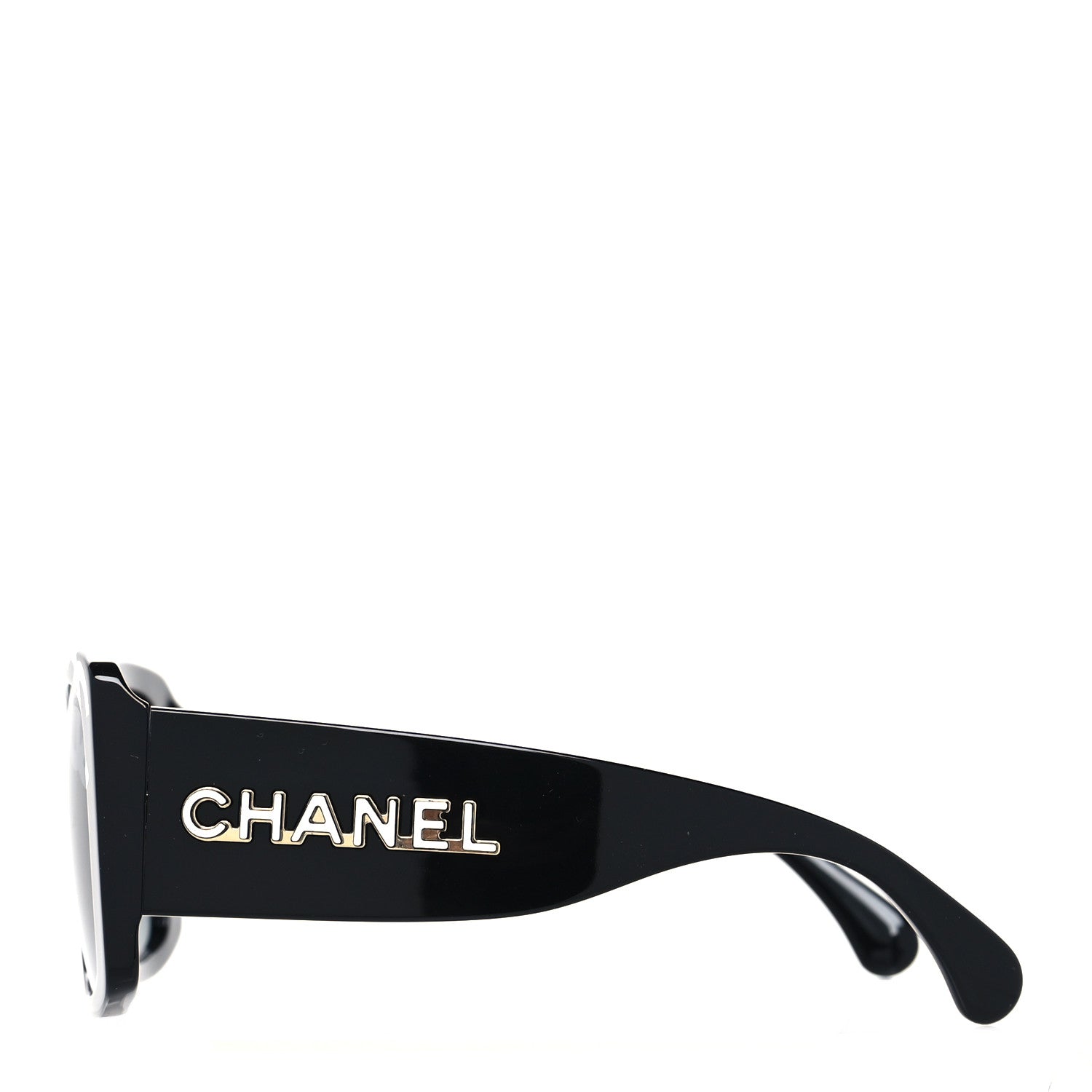 Chanel Acetate CC Logo Square Sunglasses 71472 Black 3 of 8