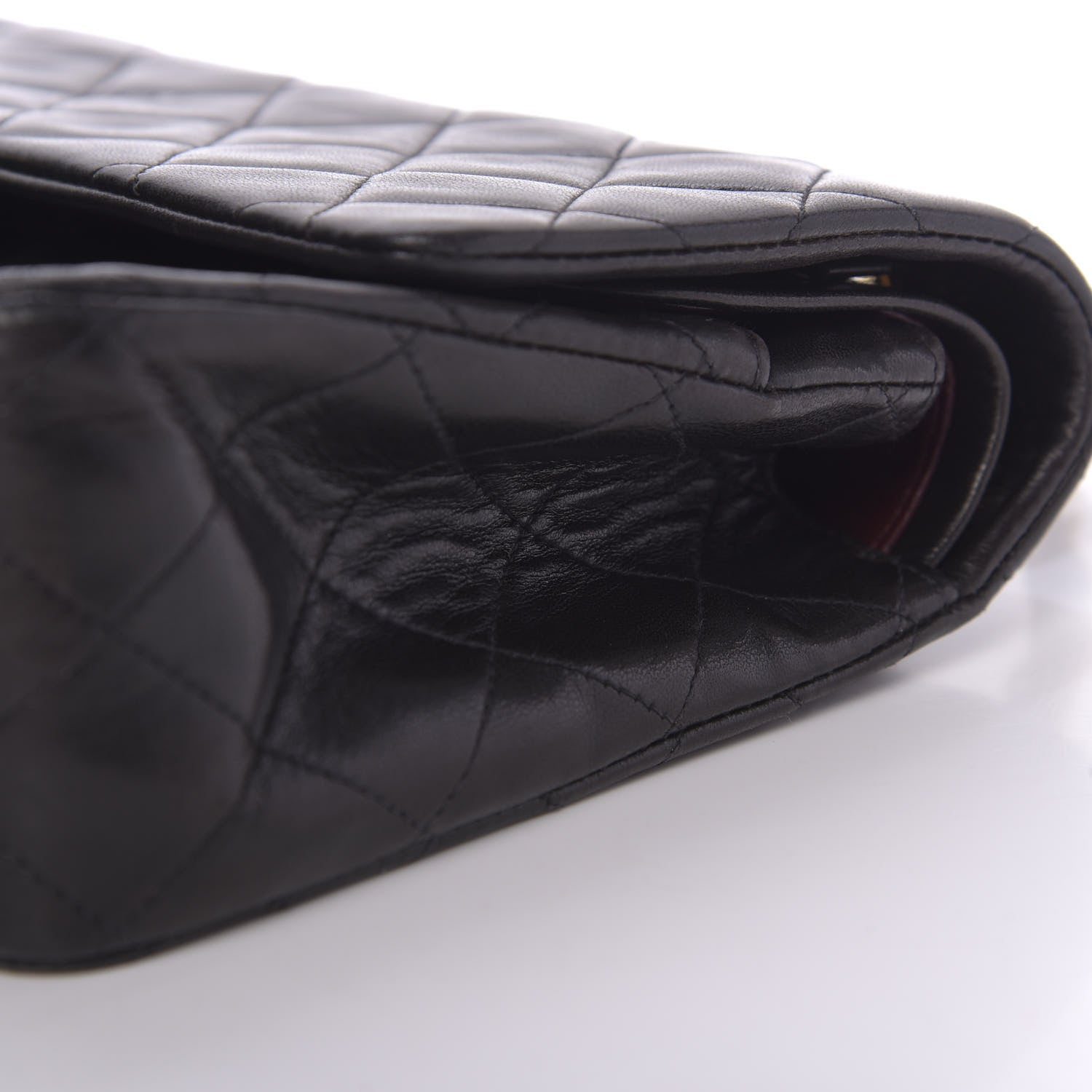 Chanel Lambskin Quilted Medium Double Flap Black 11 of 12