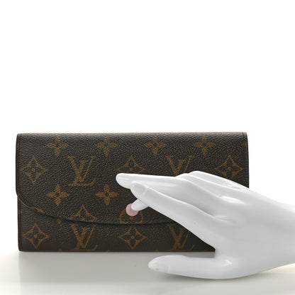 Louis Vuitton Damier Ebene Emilie Wallet Rose Ballerine 2 of 7