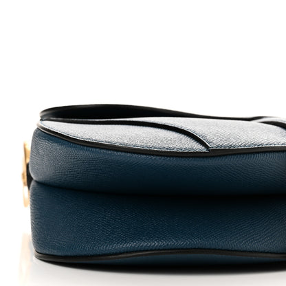 Christian Dior Grained Calfskin Saddle Bag Marine 9 of 11