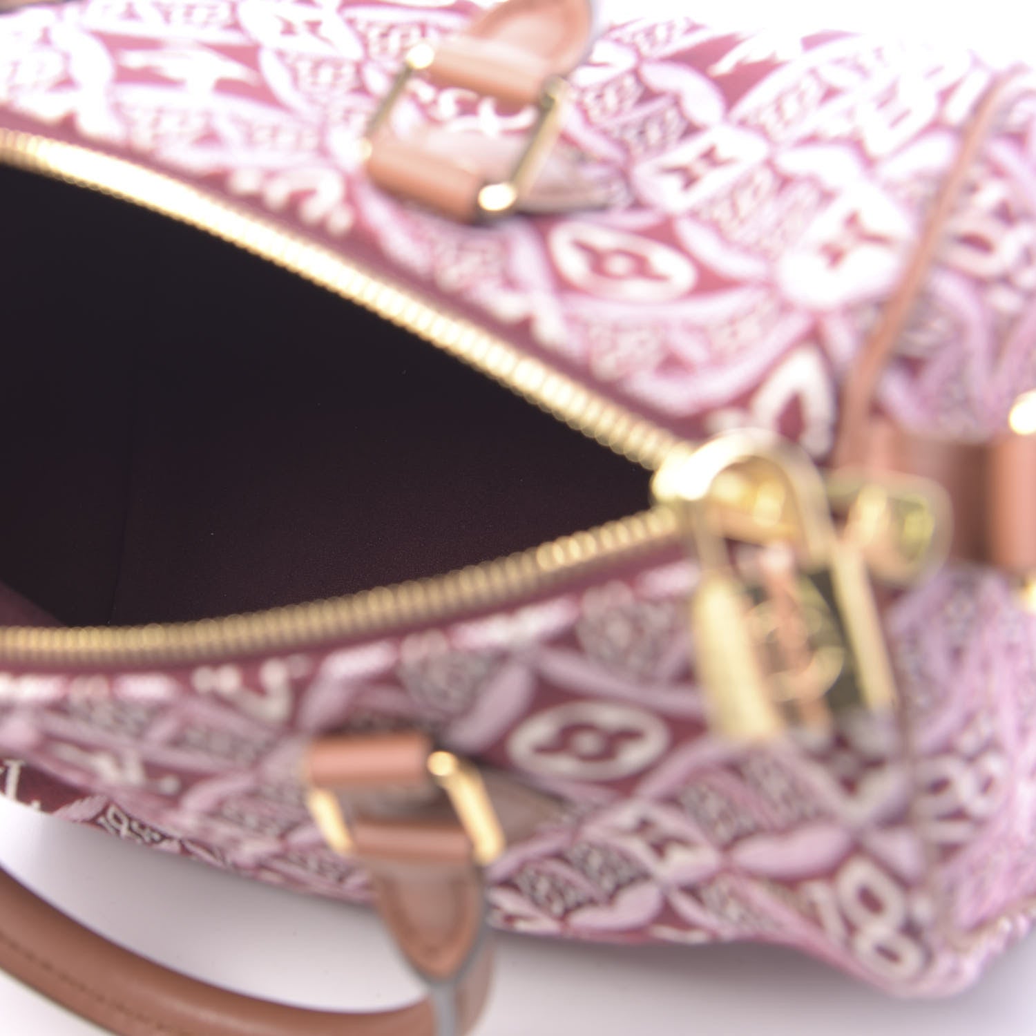 Louis Vuitton Jacquard Since 1854 Speedy Bandouliere 25 Bordeaux 4 of 8