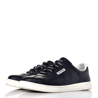 Chanel Calfskin CC Womens Sneakers 42 Black 3 of 9