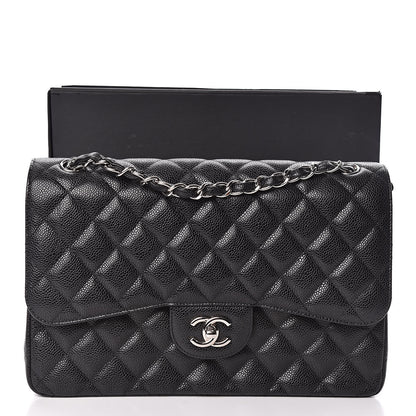 Chanel Caviar Quilted Jumbo Double Flap Black 10 of 10