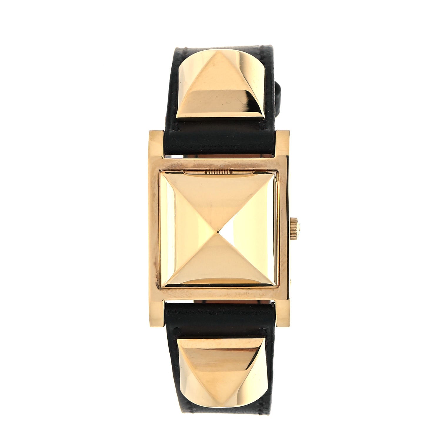 Hermes Stainless Steel Epsom 23mm Medor Quartz Watch Noir 1 of 6