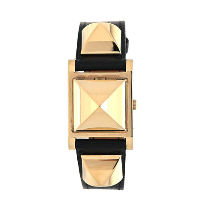 Hermes Stainless Steel Epsom 23mm Medor Quartz Watch Noir 1 of 6
