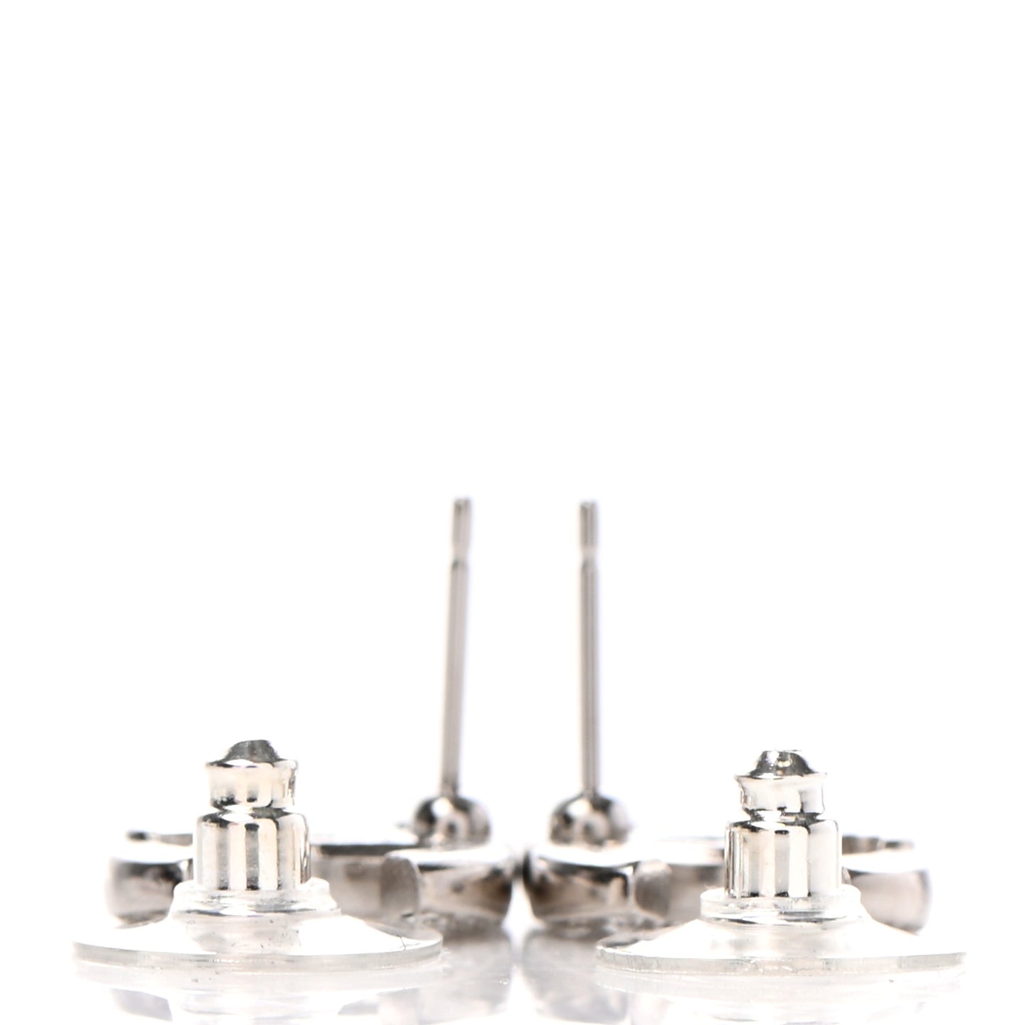 Crystal CC Earrings Silver