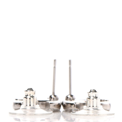 Chanel Crystal CC Earrings Silver 3 of 4