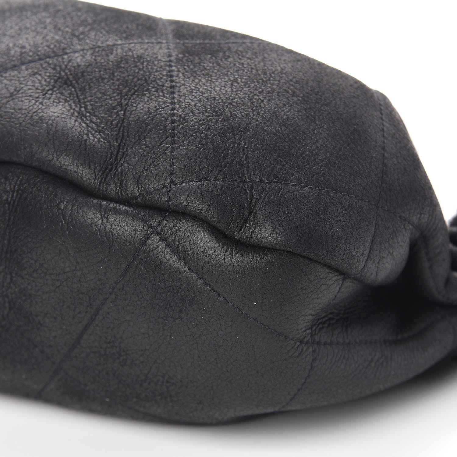 Chanel Shearling Suede Lambskin Stitched Hobo Black 6 of 10