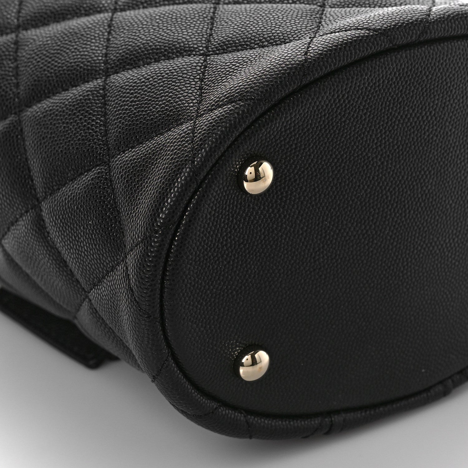 Chanel Caviar Quilted Small Top Handle Vanity Case With Chain Black 8 of 9