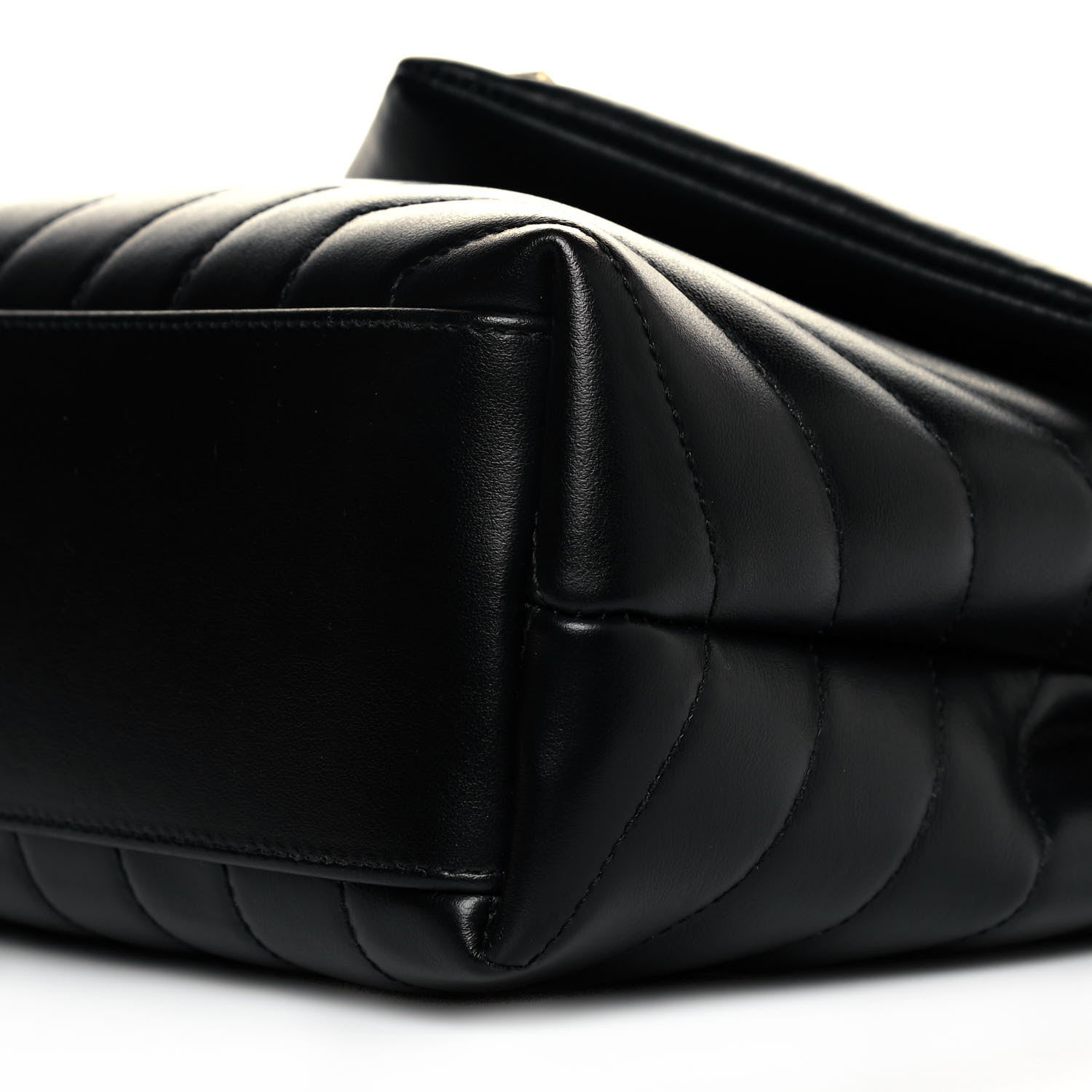 Saint Laurent Calfskin Y Quilted Monogram Small Loulou Chain Satchel Black 8 of 8