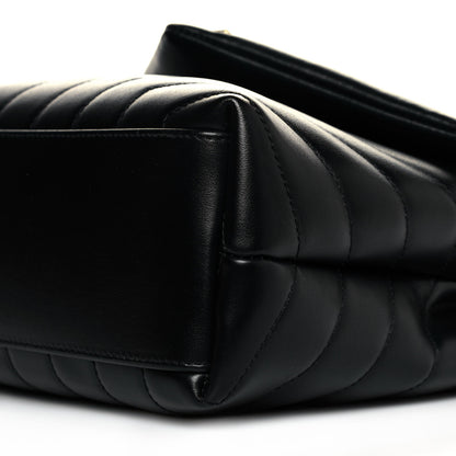 Saint Laurent Calfskin Y Quilted Monogram Small Loulou Chain Satchel Black 8 of 8