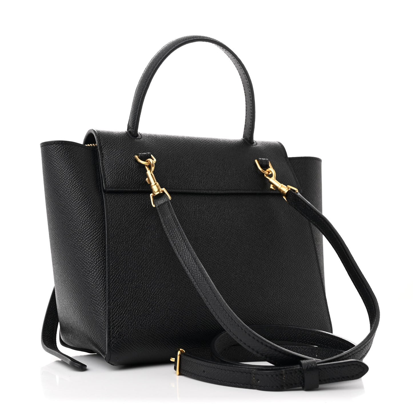 Grained Calfskin Nano Belt Bag Black