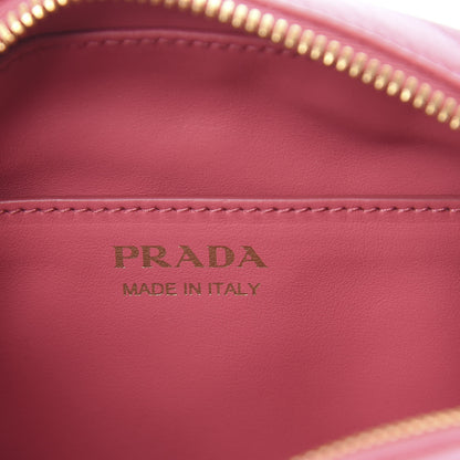 Prada Soft Calfskin Impunture Diagramme Chain Crossbody Peonia 6 of 10