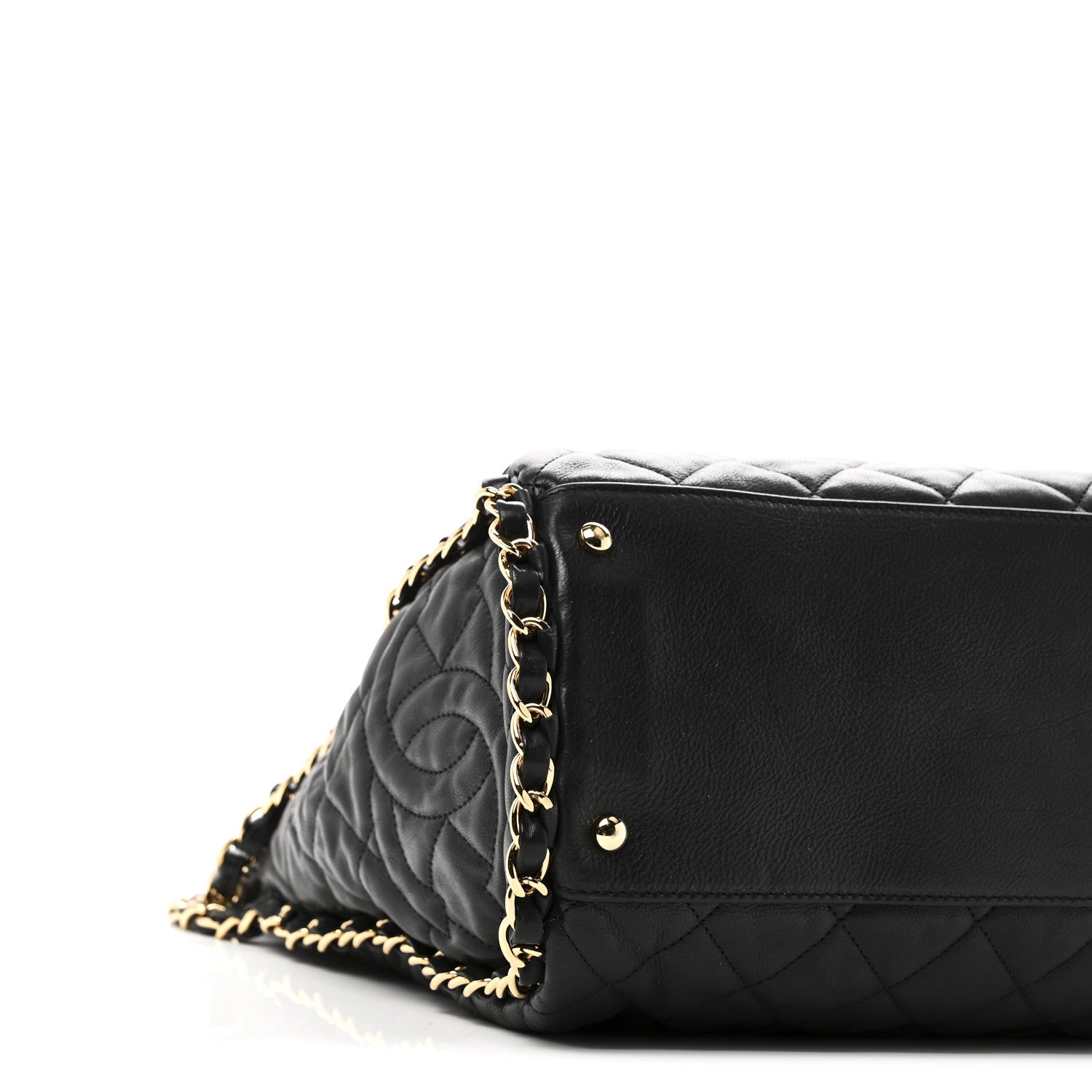 Chanel Calfskin Quilted Large Chain Me Hobo Black 9 of 10