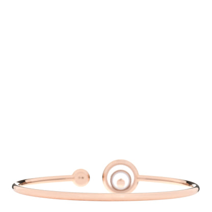 Chopard 18K Rose White Gold Diamond Happy Spirit Bangle Bracelet 2 of 5